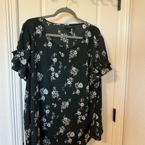 Floral Green Women's Top